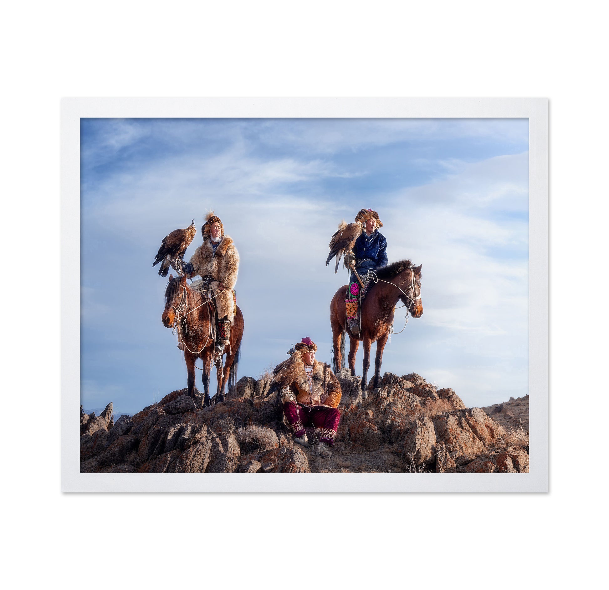 Eagle Hunters On Ridge