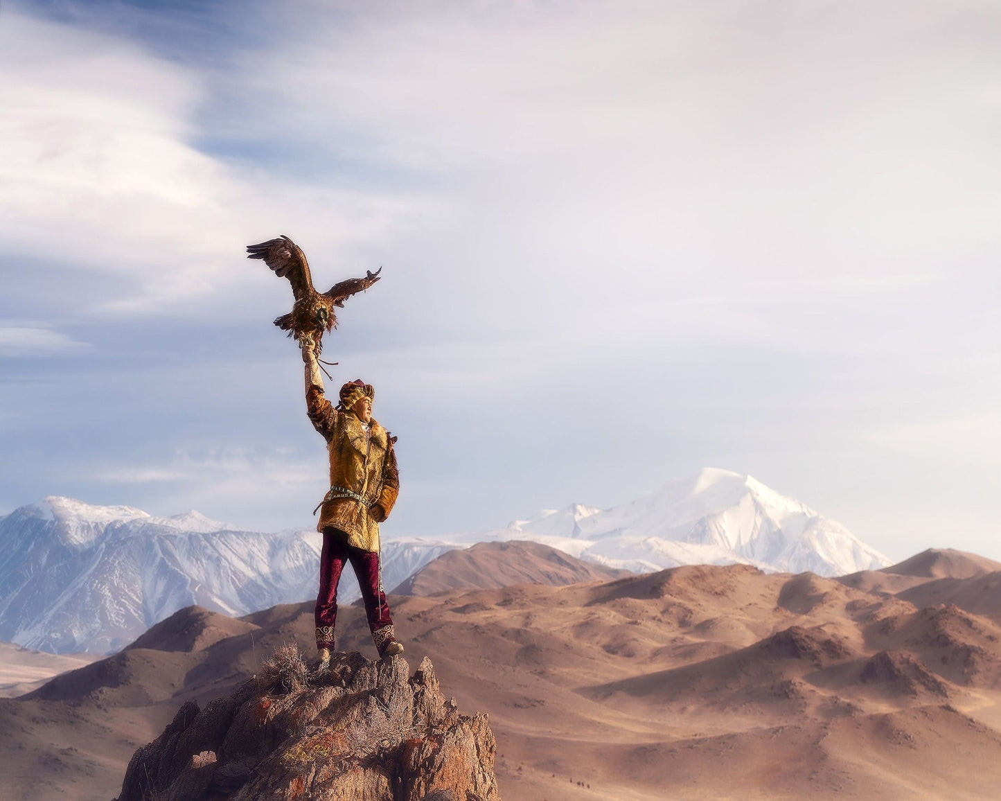 Eagle Hunter On Peak