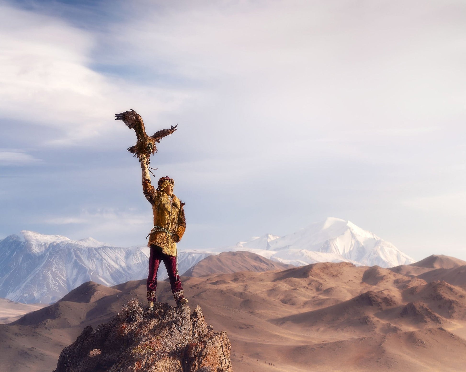 Eagle Hunter On Peak