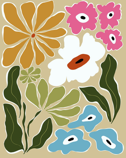 Retro Floral Shapes