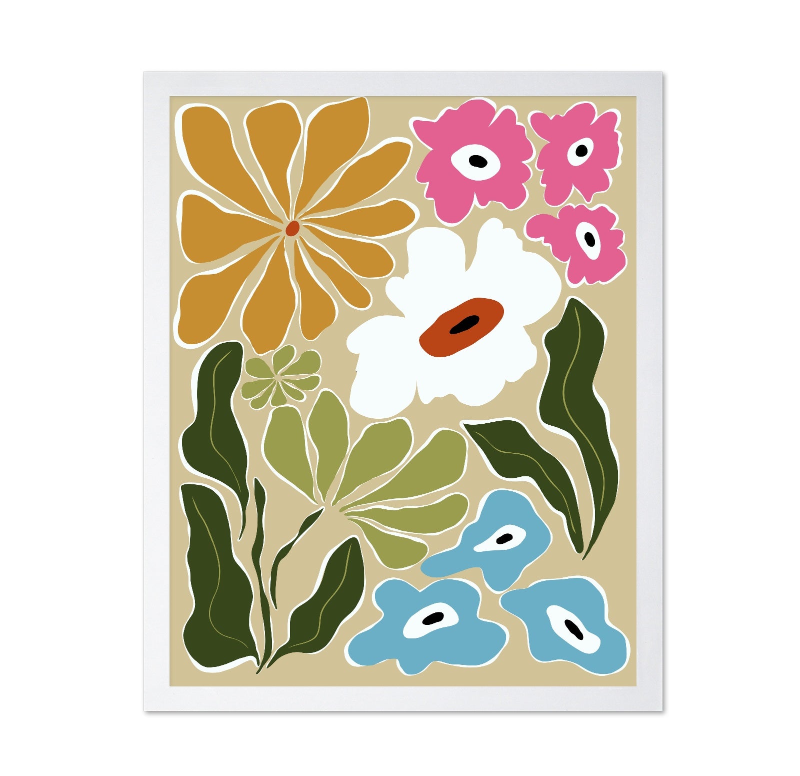 Retro Floral Shapes