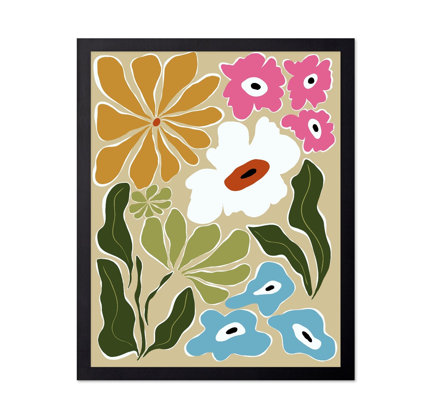 Retro Floral Shapes