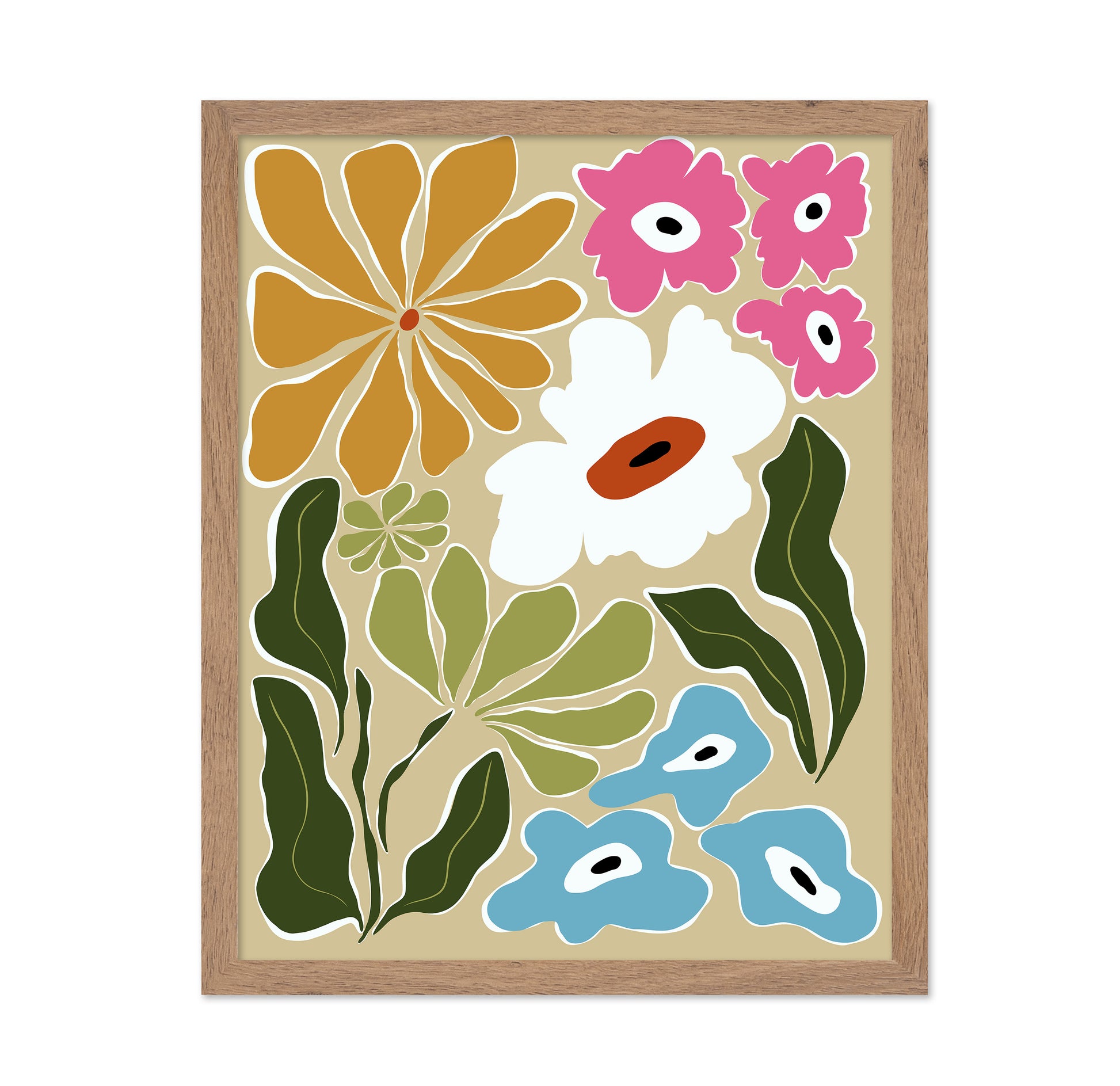 Retro Floral Shapes
