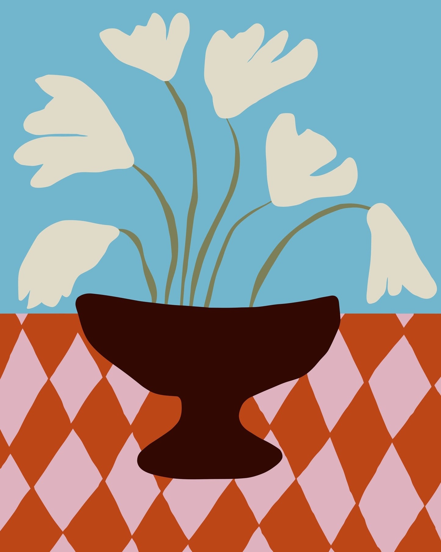 Retro Floral Vessel