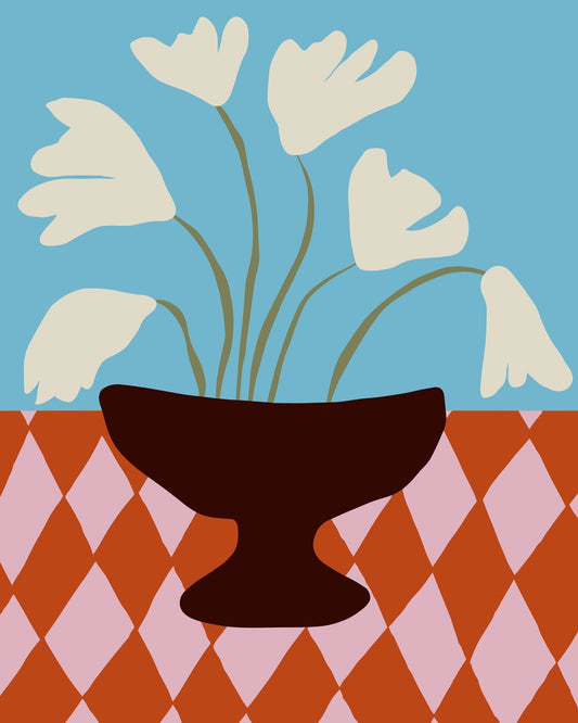Retro Floral Vessel