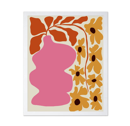 Pink Floral Silhouette