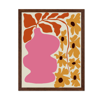 Pink Floral Silhouette