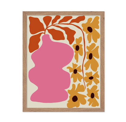 Pink Floral Silhouette