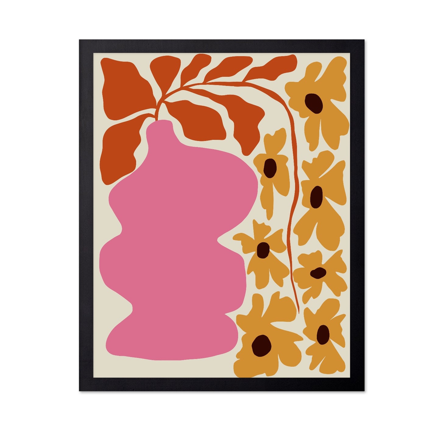 Pink Floral Silhouette
