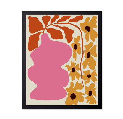 Pink Floral Silhouette