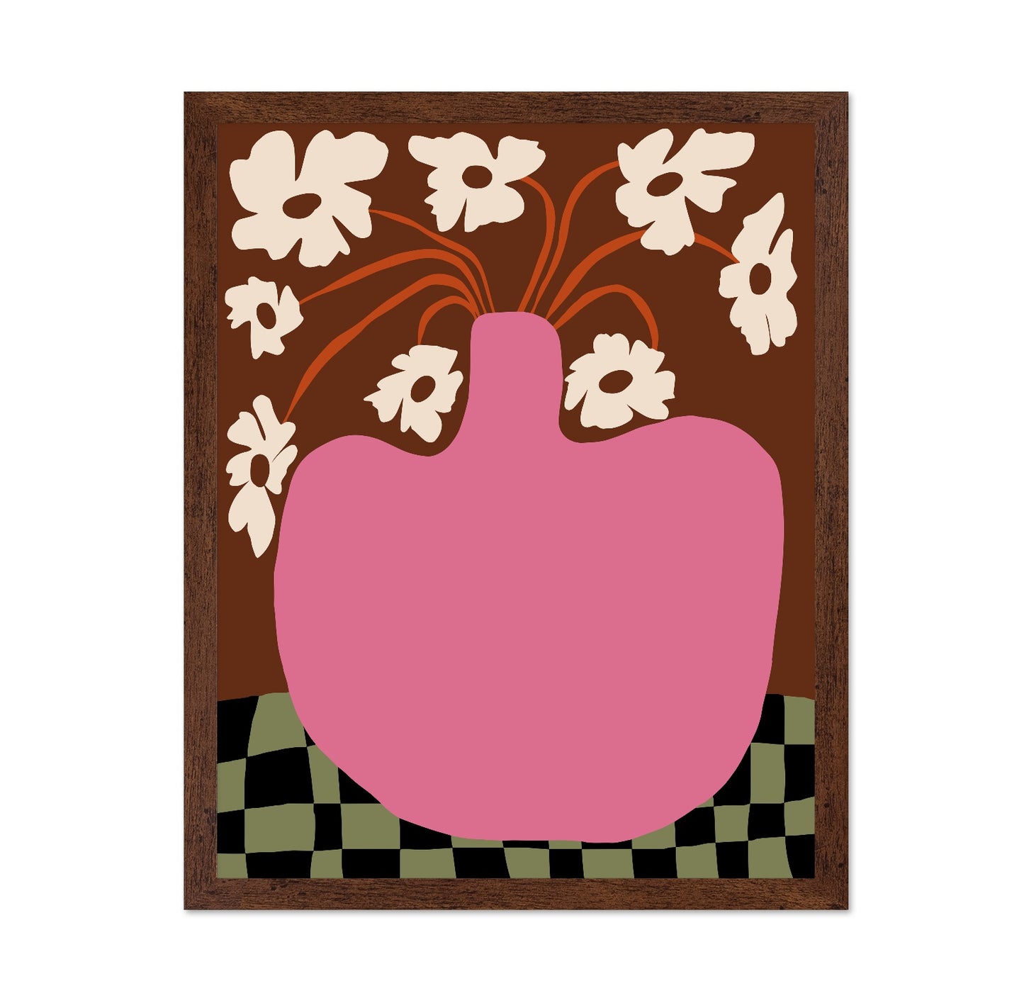 Bold Pink Flower Pot