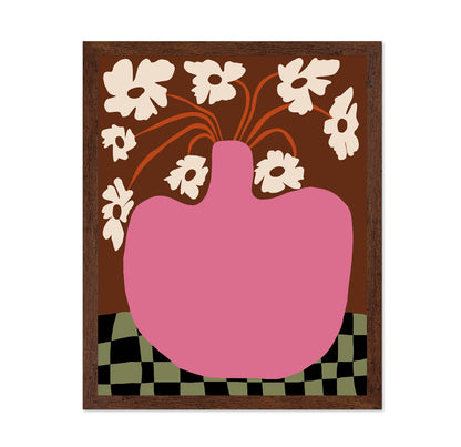 Bold Pink Flower Pot