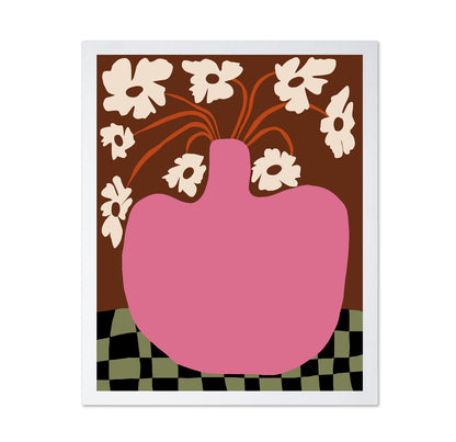 Bold Pink Flower Pot
