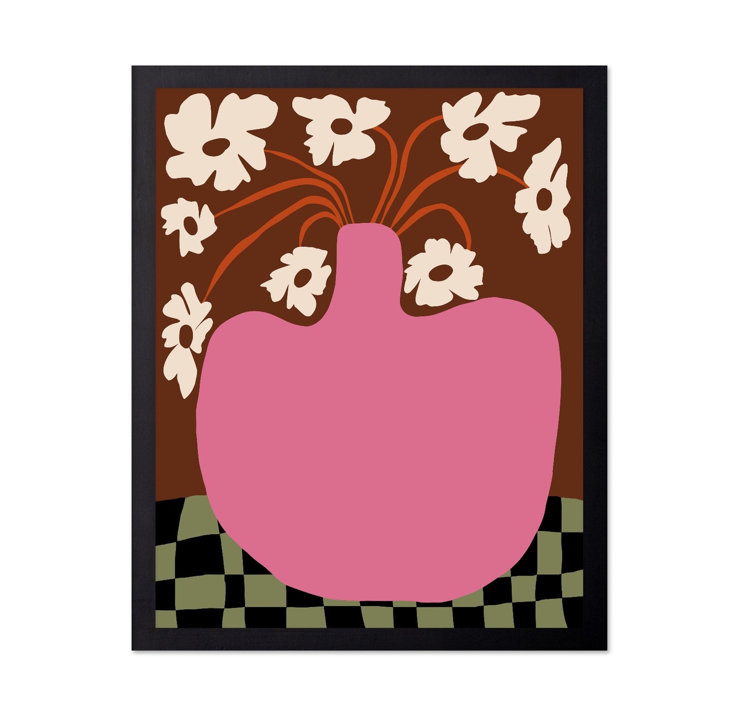 Bold Pink Flower Pot