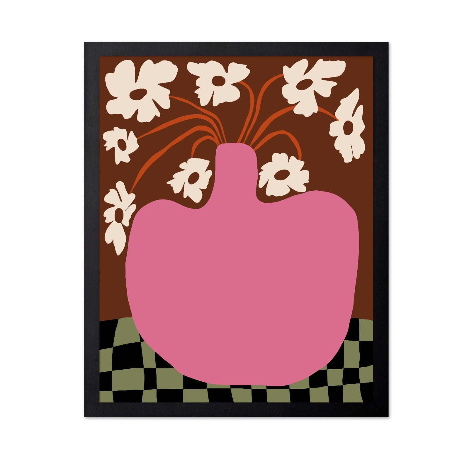 Bold Pink Flower Pot