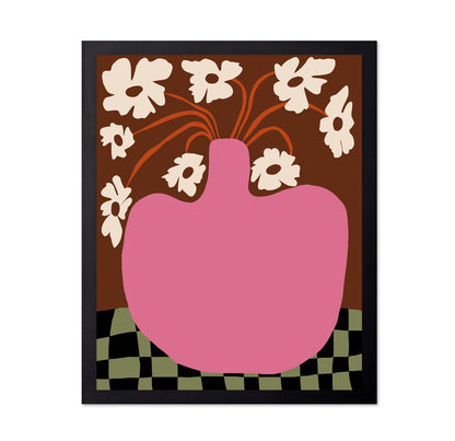 Bold Pink Flower Pot