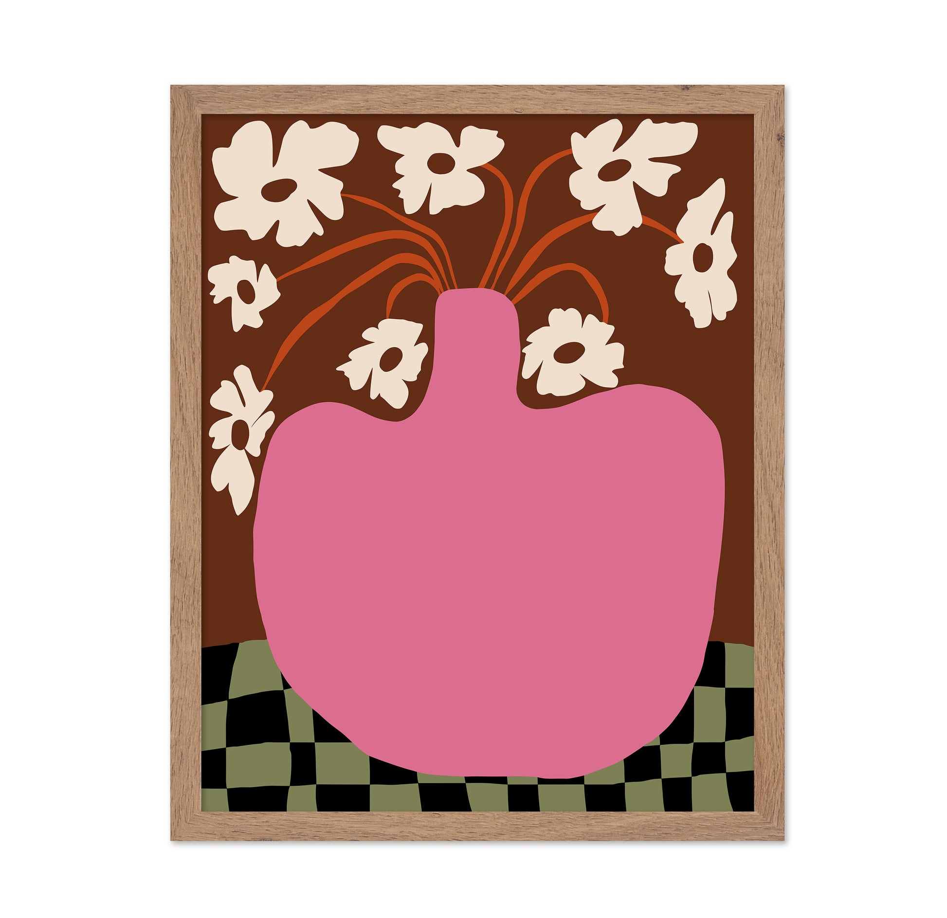 Bold Pink Flower Pot