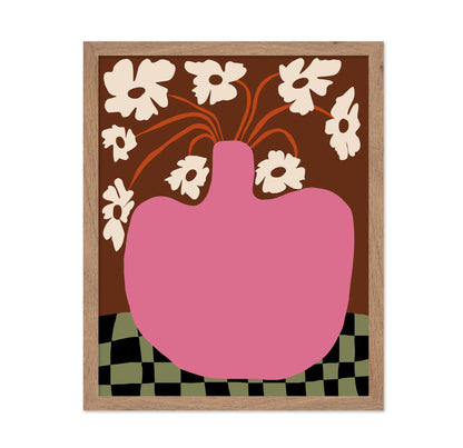 Bold Pink Flower Pot