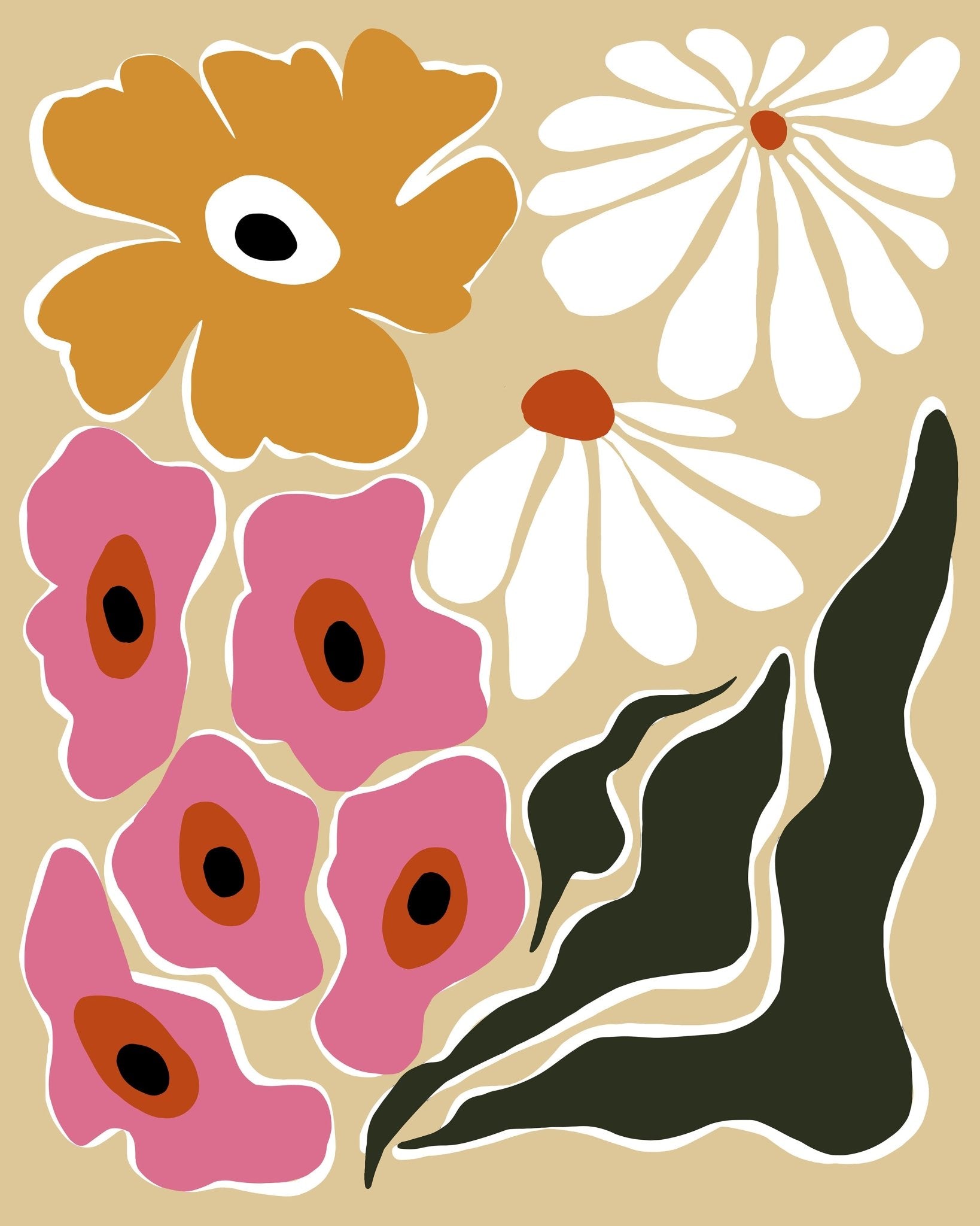 Retro Garden Blooms