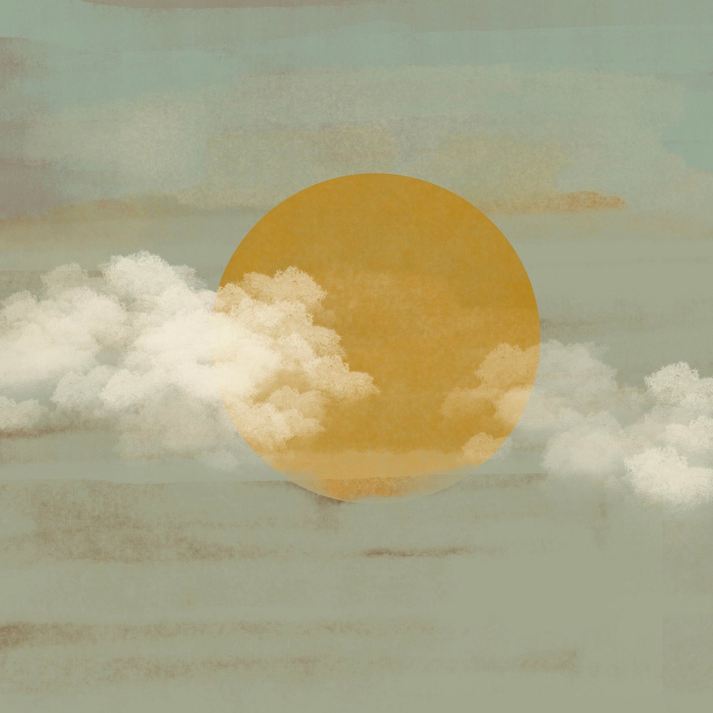 Golden Sun Through Clouds