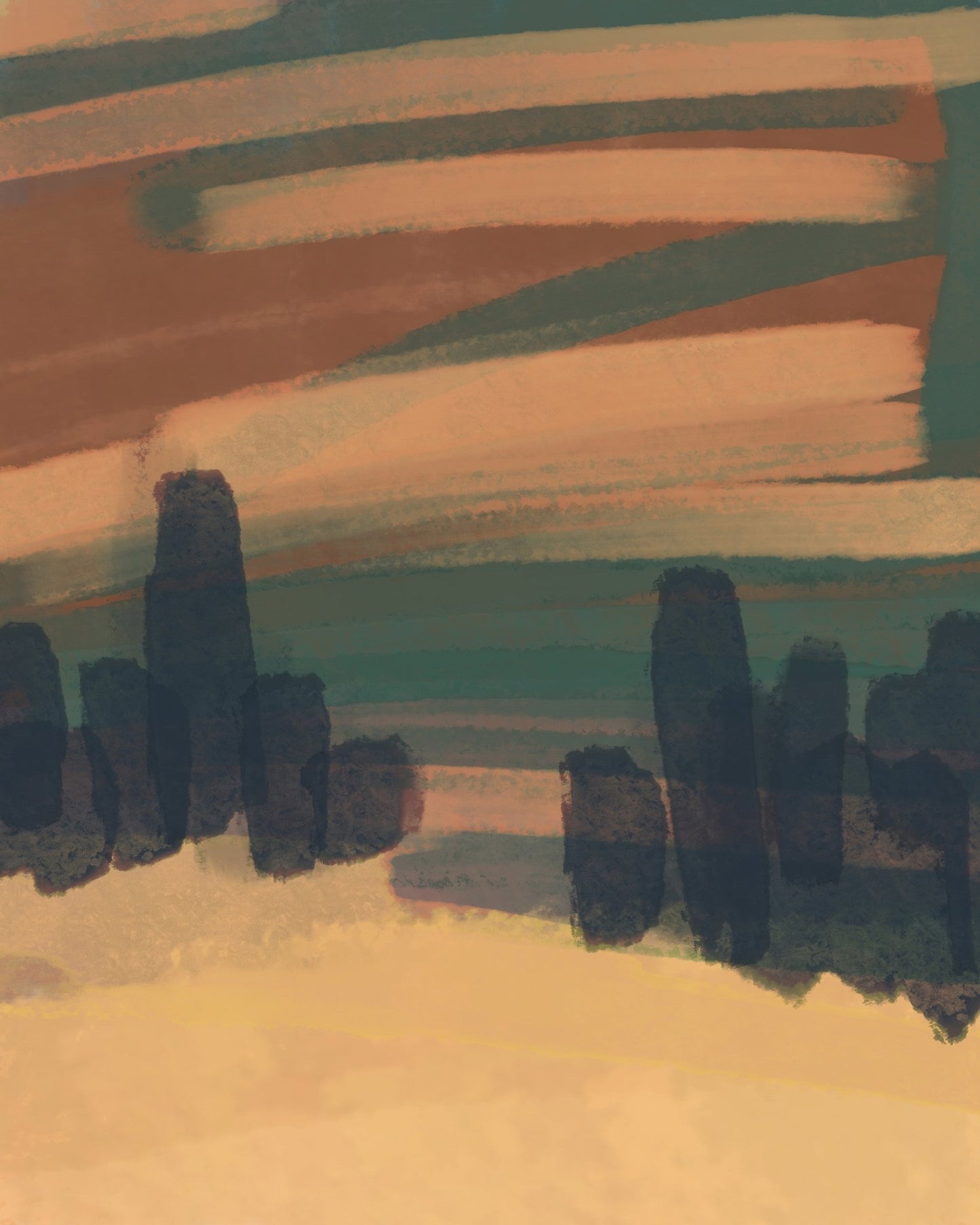 Abstract River Landscape