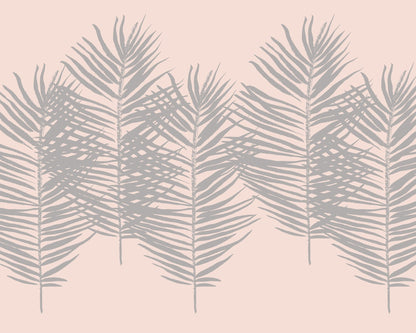 Soft Pink Palm Leaves