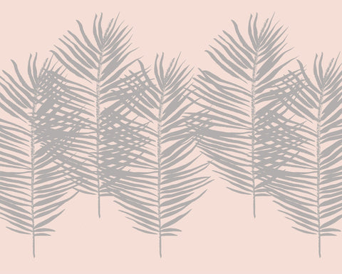 Soft Pink Palm Leaves