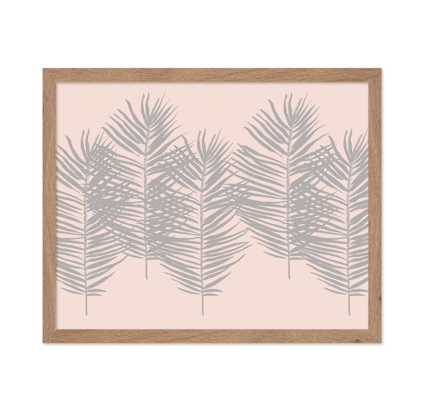 Soft Pink Palm Leaves