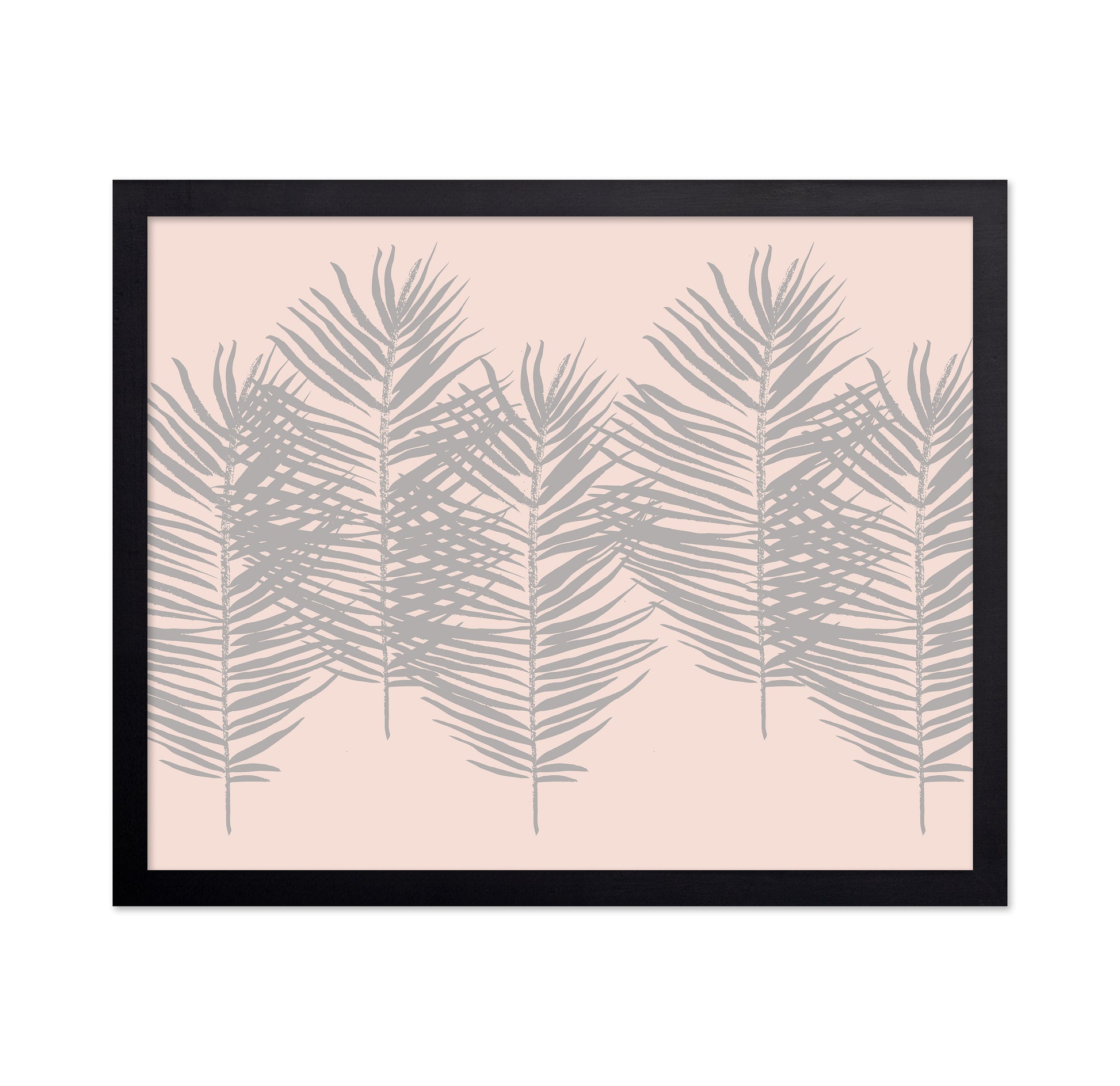 Soft Pink Palm Leaves