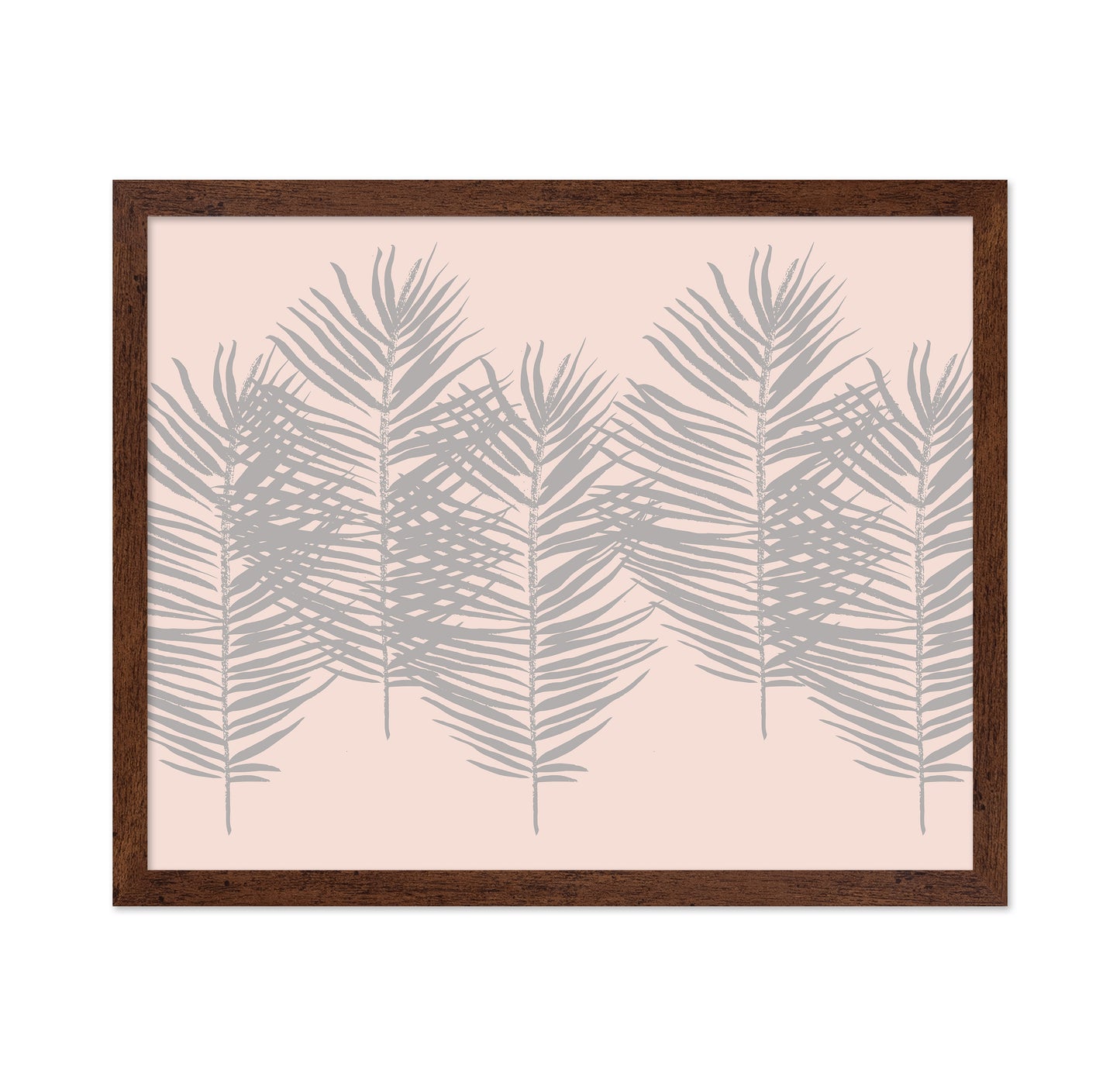 Soft Pink Palm Leaves