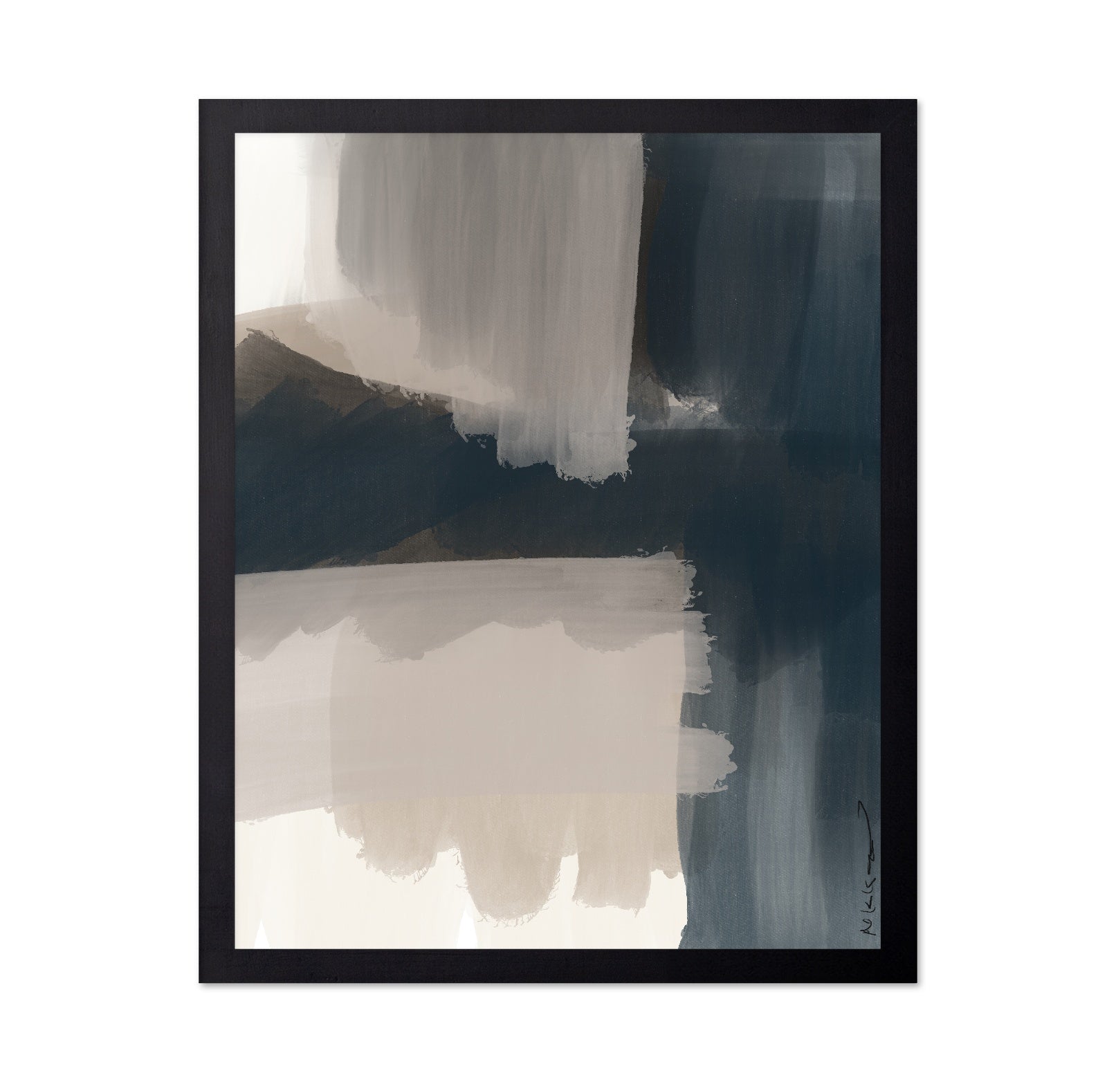 Deep Blue Abstract Layers