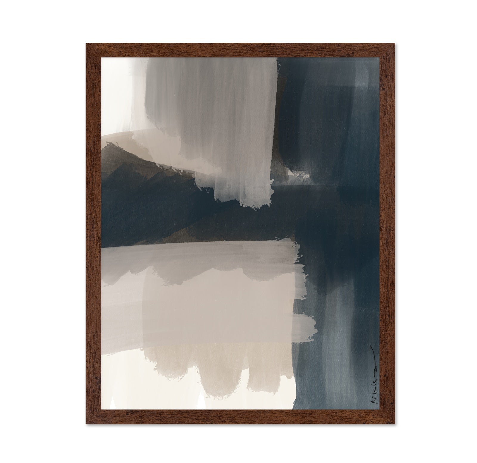Deep Blue Abstract Layers