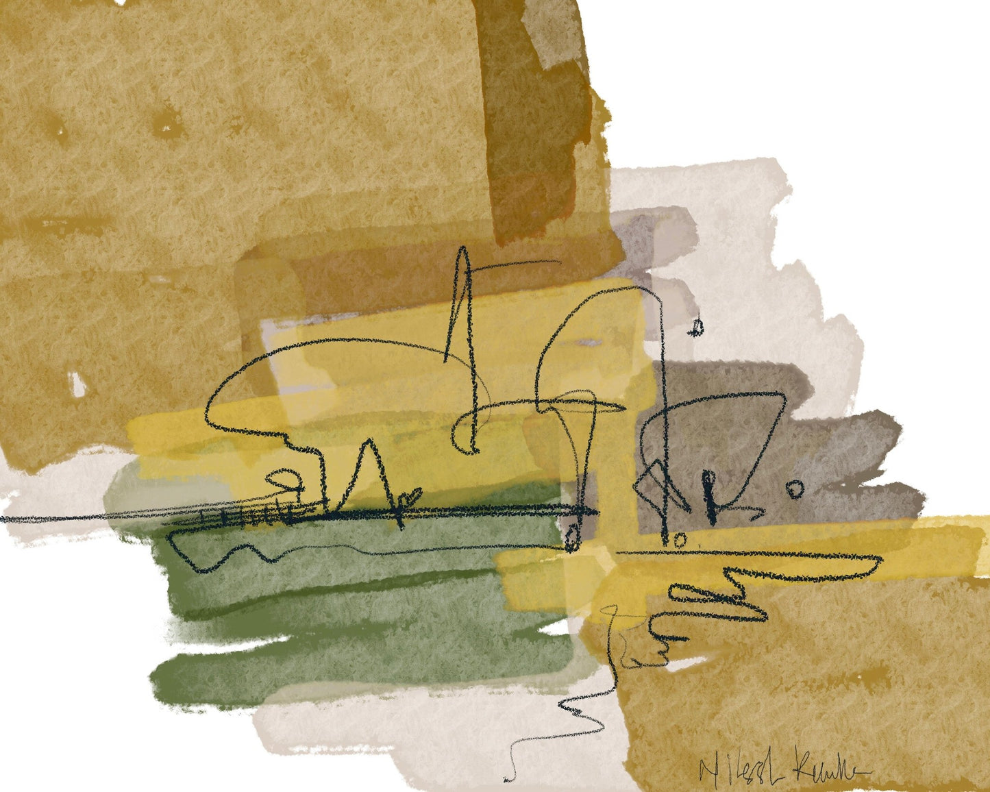 Olive Ochre Composition