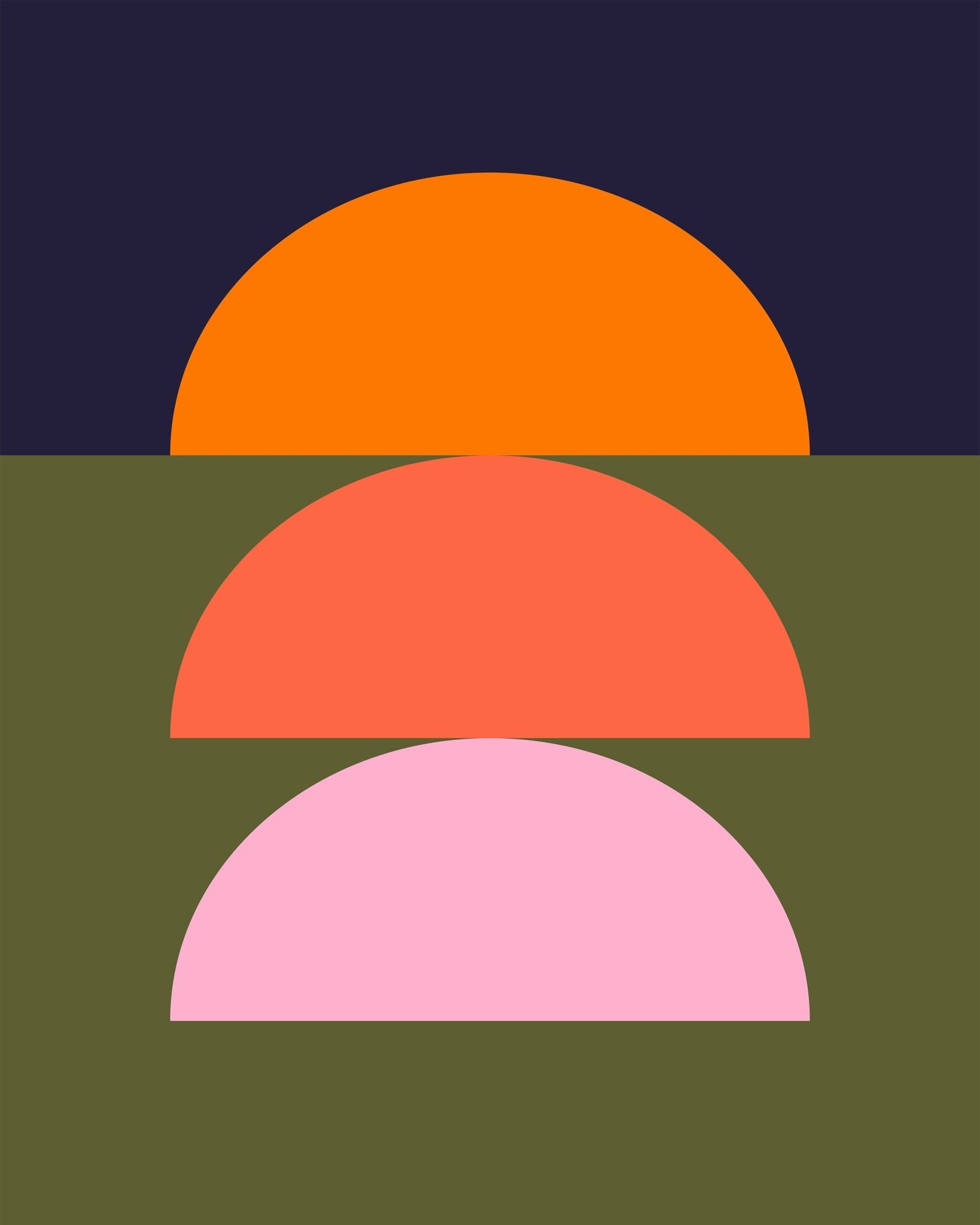 Layered Sunset Arcs