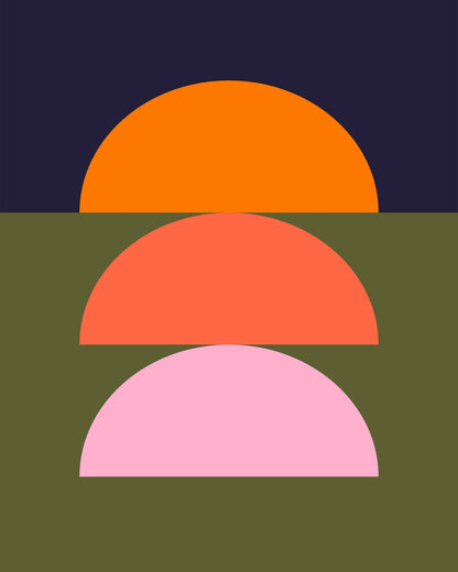 Layered Sunset Arcs