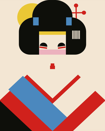 Geisha Minimal Portrait