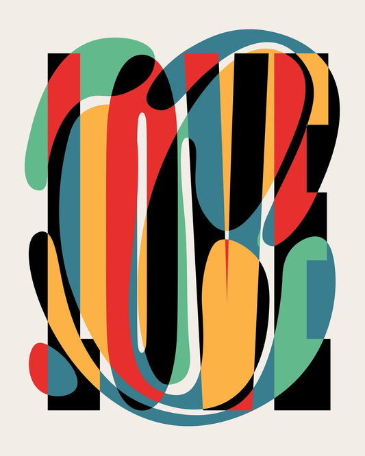 Abstract Love Typography