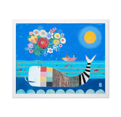 Whimsical Moonlight Whale