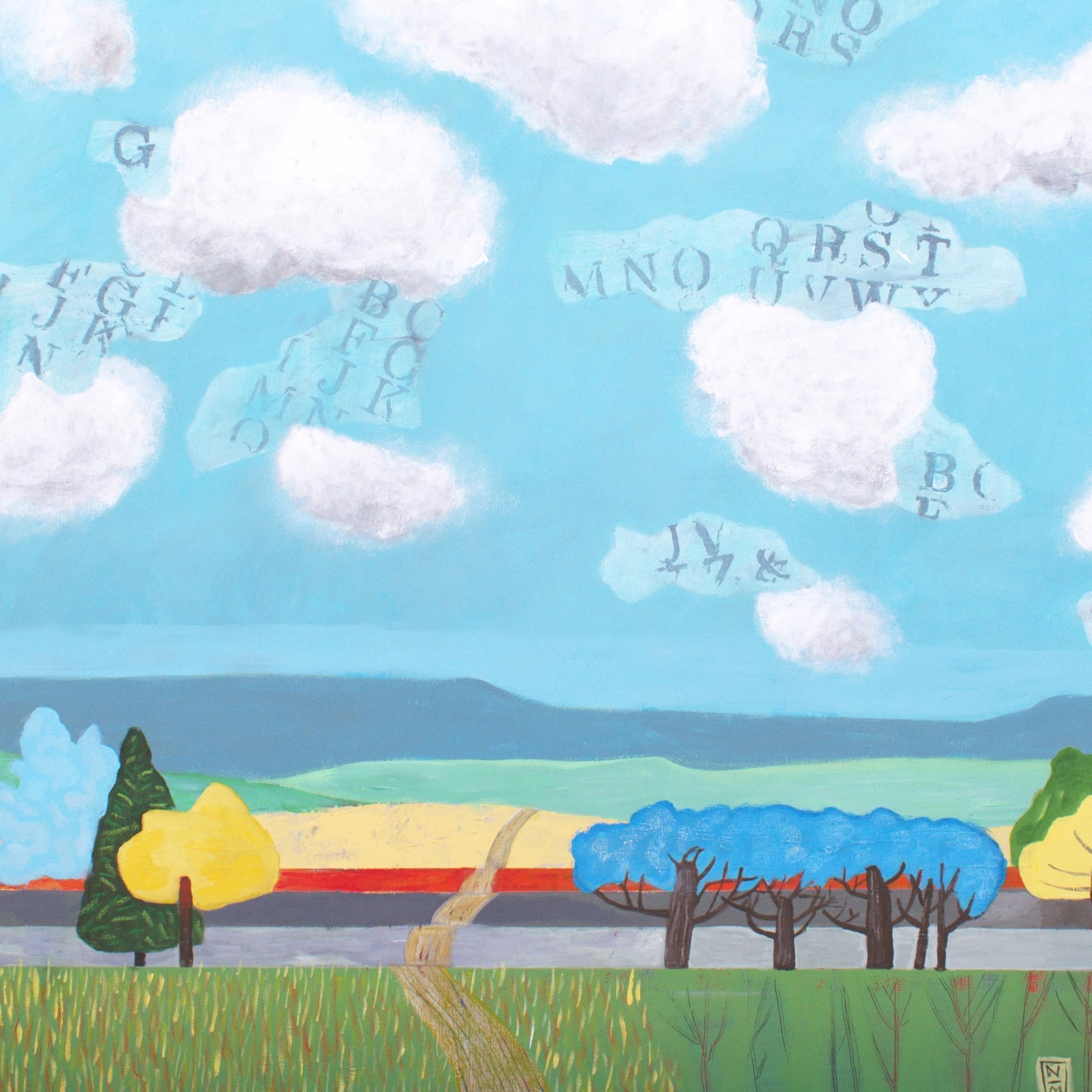 Letter Clouds Landscape