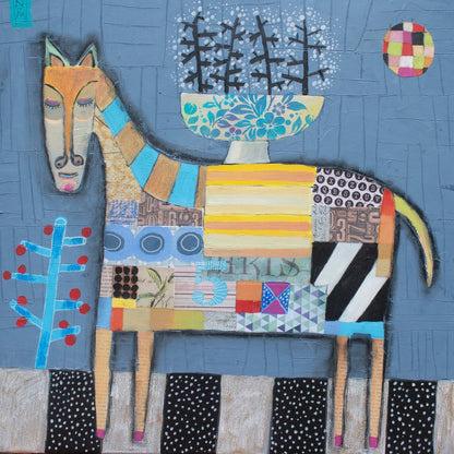 Abstract Horse Feast Scene
