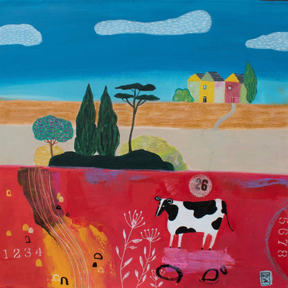 Cow Field Scene
