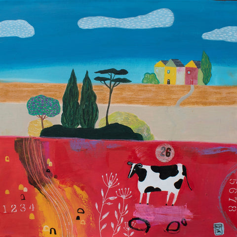 Cow Field Scene