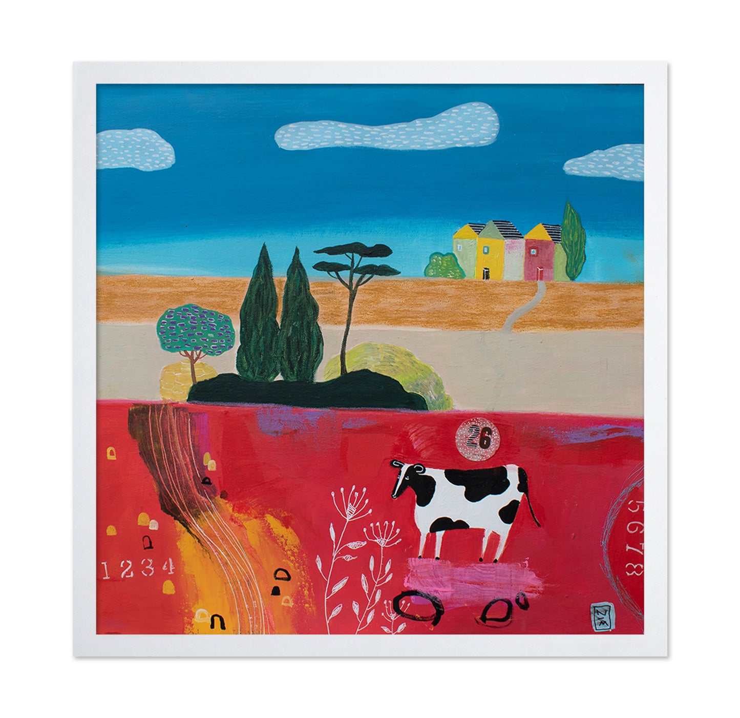 Cow Field Scene