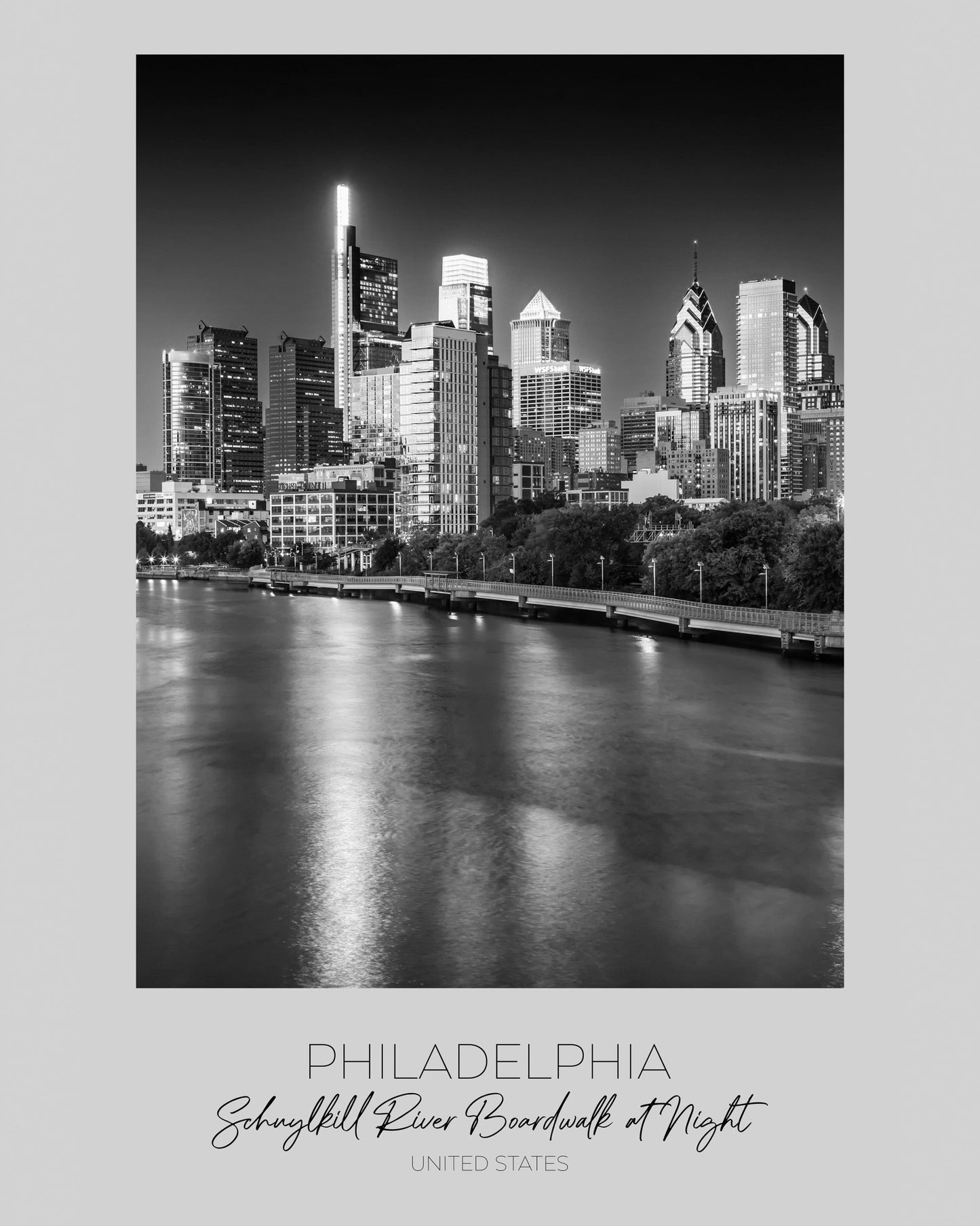 Philadelphia Night Skyline