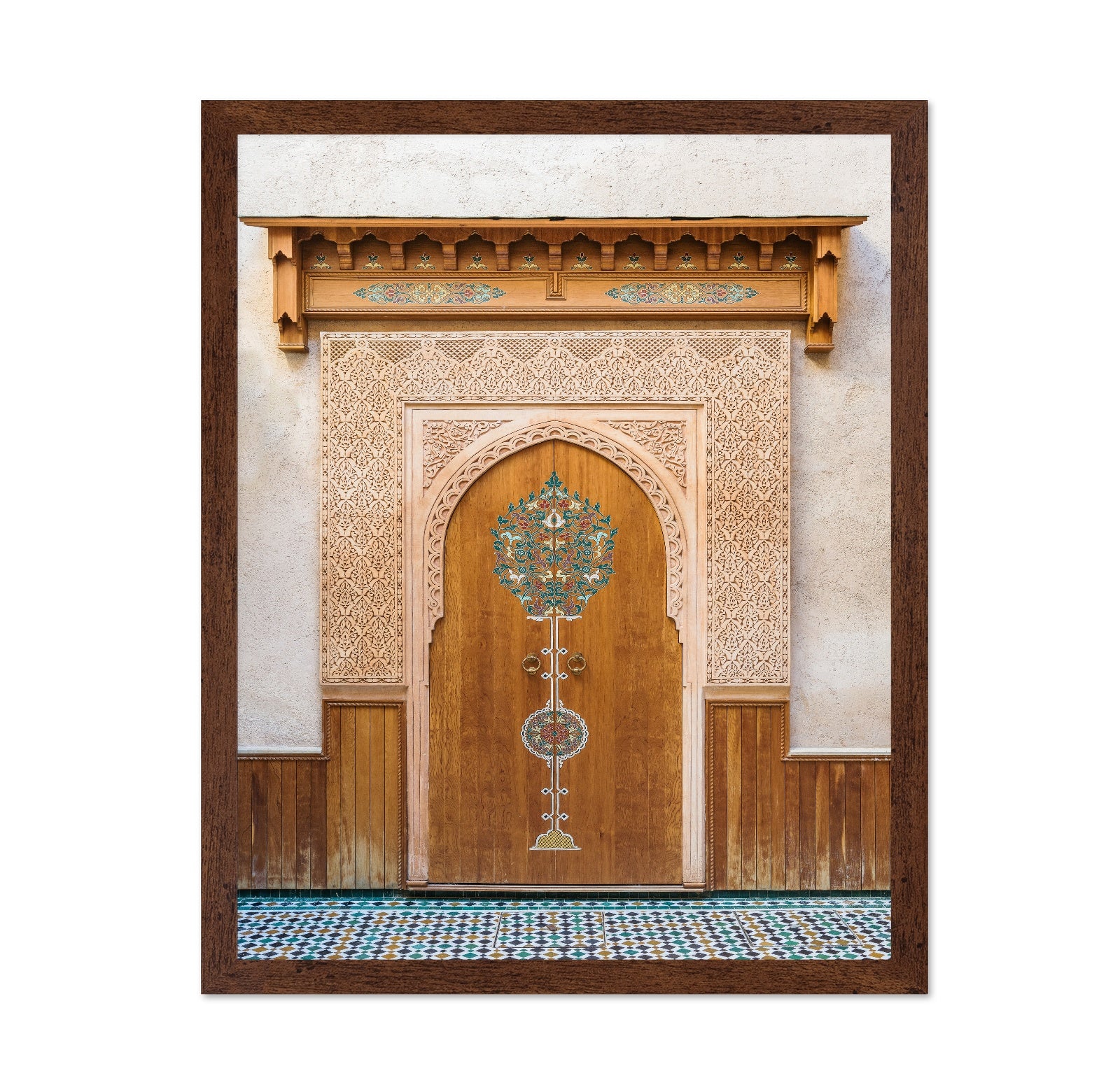 Ornate Moroccan Wooden Door