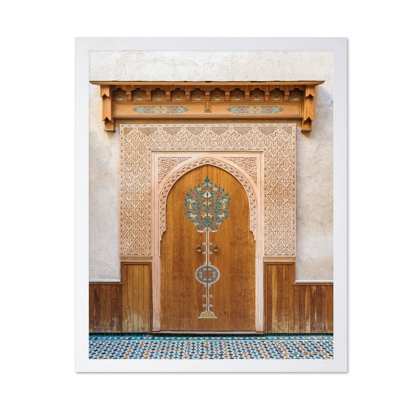 Ornate Moroccan Wooden Door