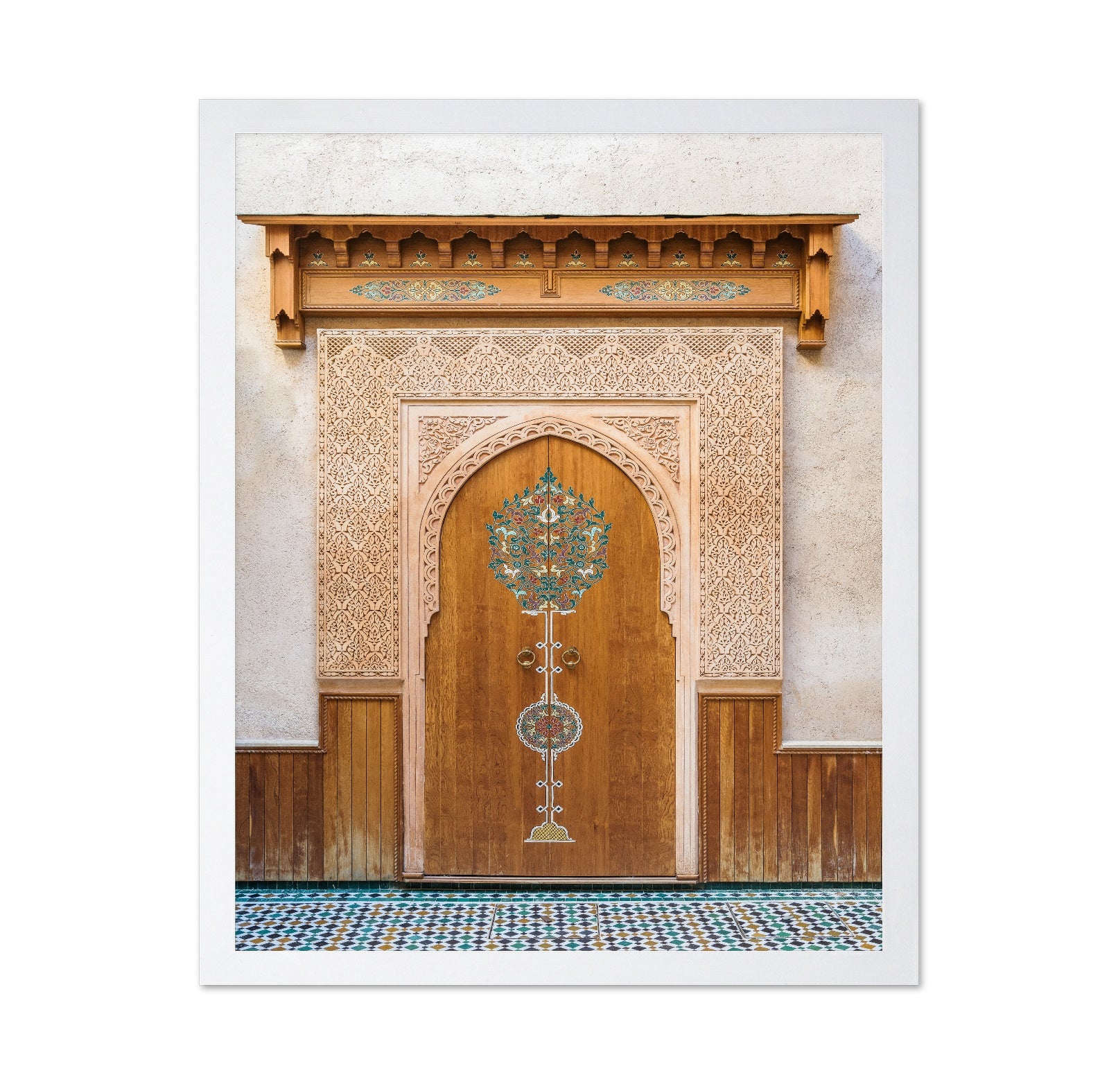Ornate Moroccan Wooden Door