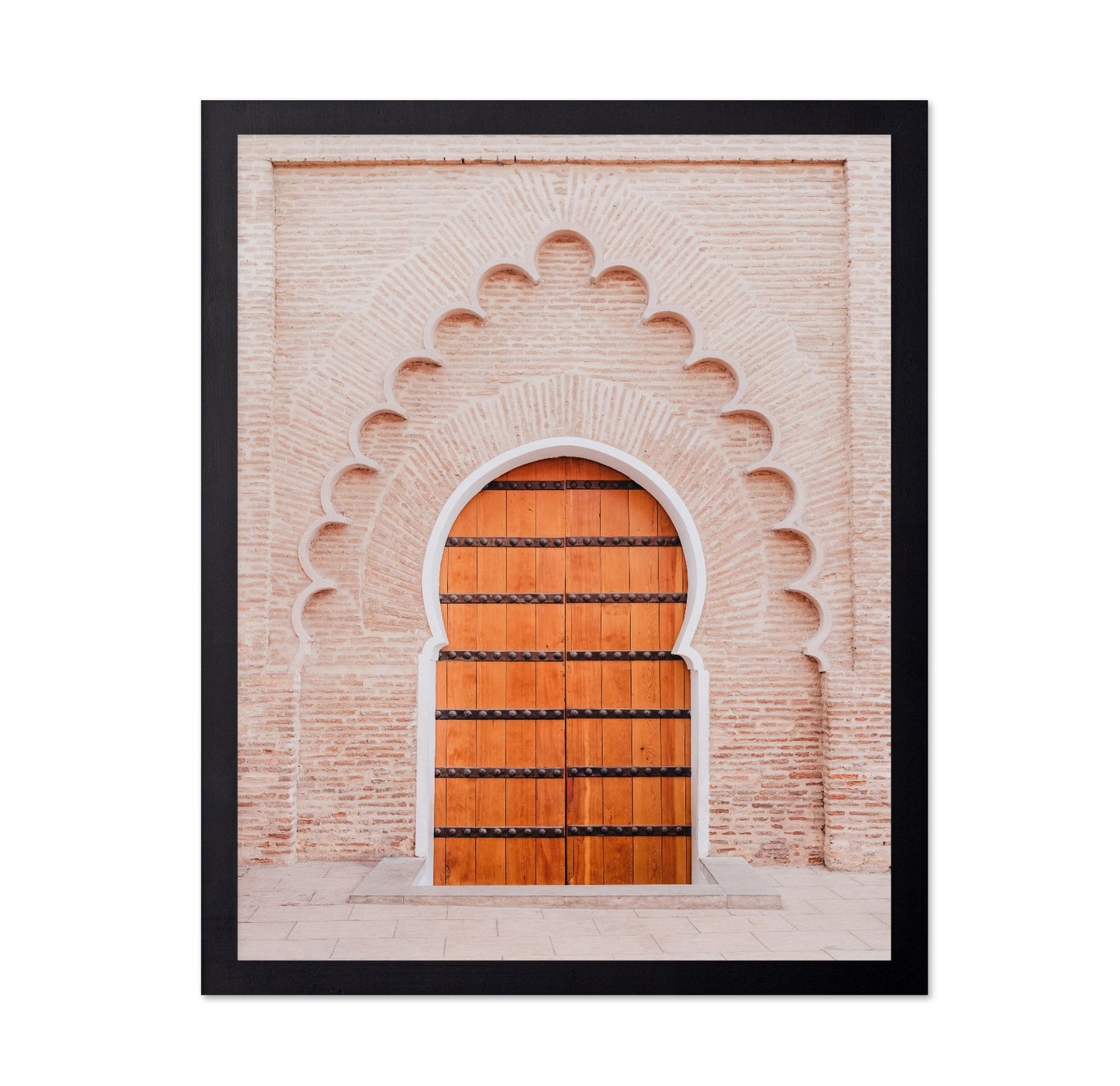 Moroccan Arch Wooden Door