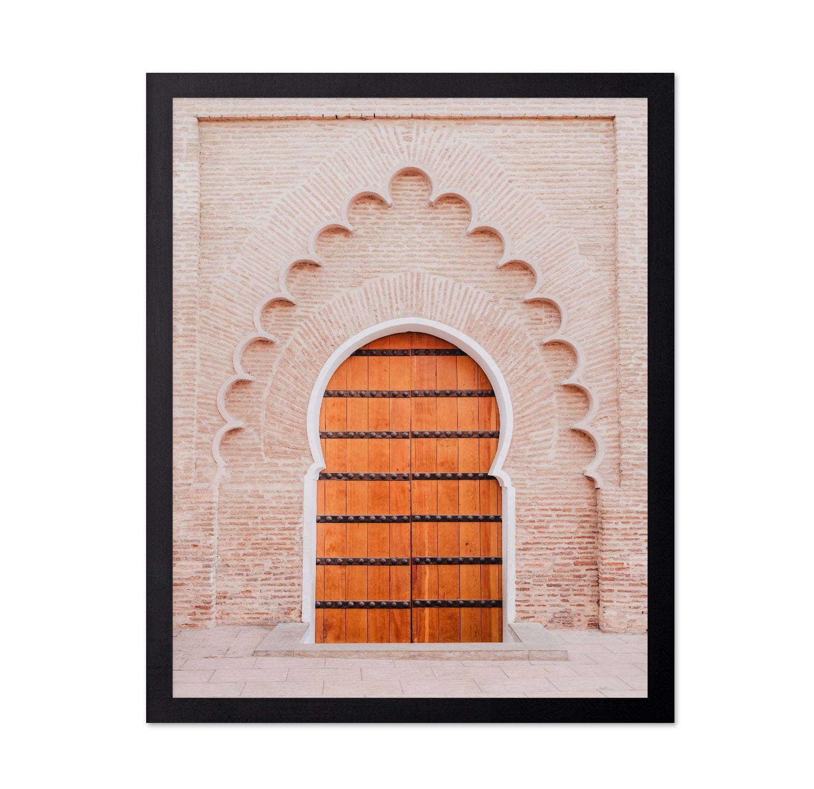 Moroccan Arch Wooden Door