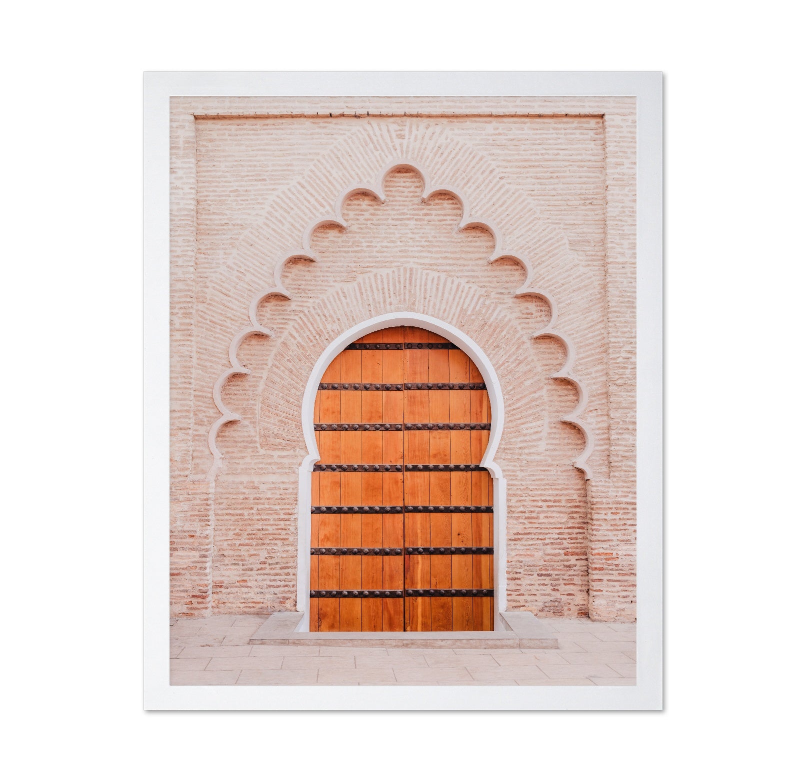 Moroccan Arch Wooden Door